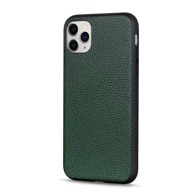 For iPhone 11 Litchi Texture Genuine Leather Folding Protective Case
