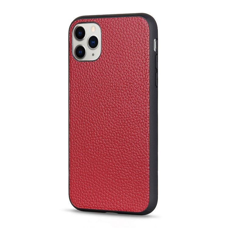 For iPhone 11 Pro Max Litchi Texture Genuine Leather Folding Protective Case