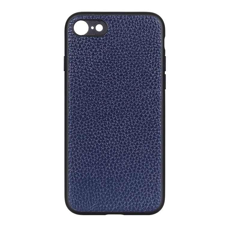 For iPhone SE 2022 / SE 2020 Litchi Texture Genuine Leather Folding Protective Case