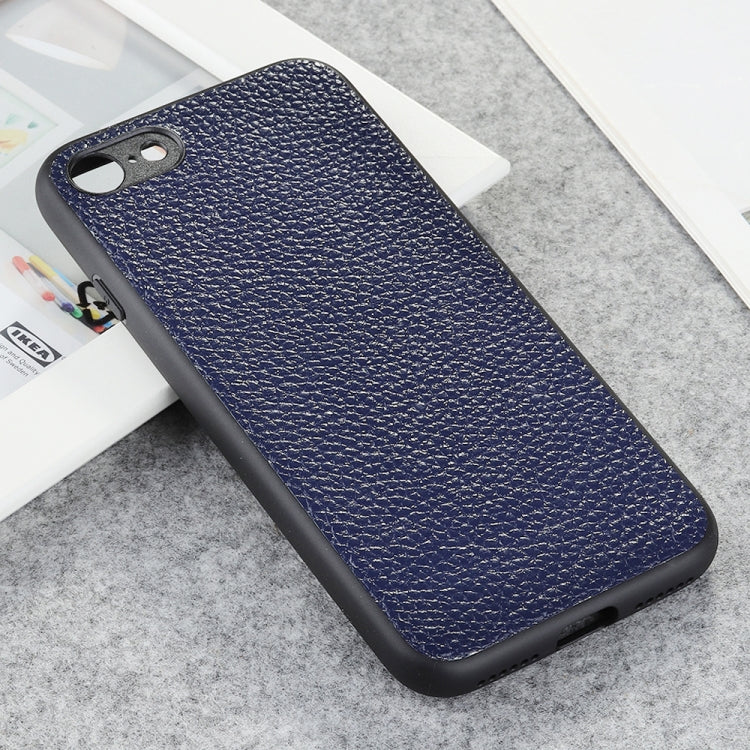 For iPhone SE 2022 / SE 2020 Litchi Texture Genuine Leather Folding Protective Case