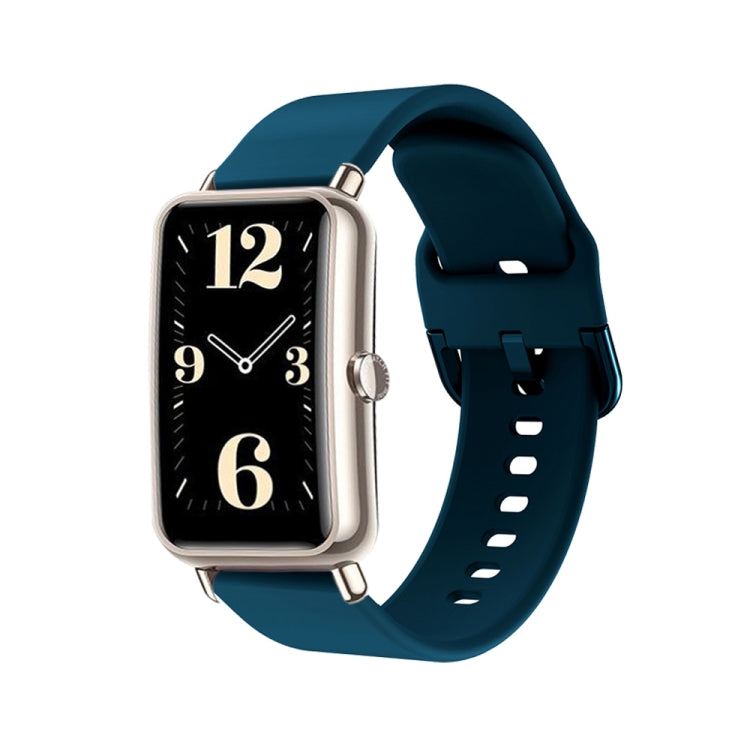 For Huawei B3 Color Buckle Silicone Watch Band