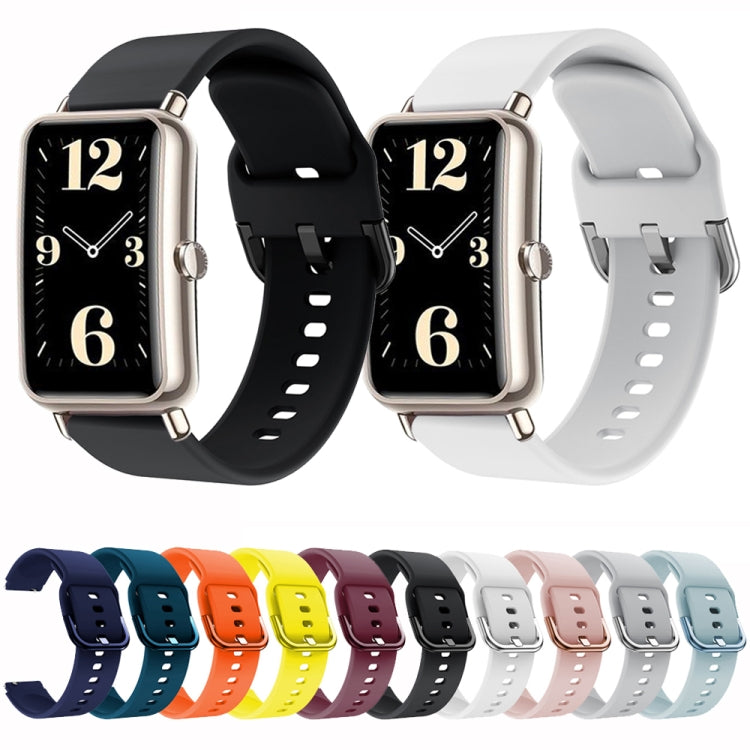 For Huawei B3 Color Buckle Silicone Watch Band