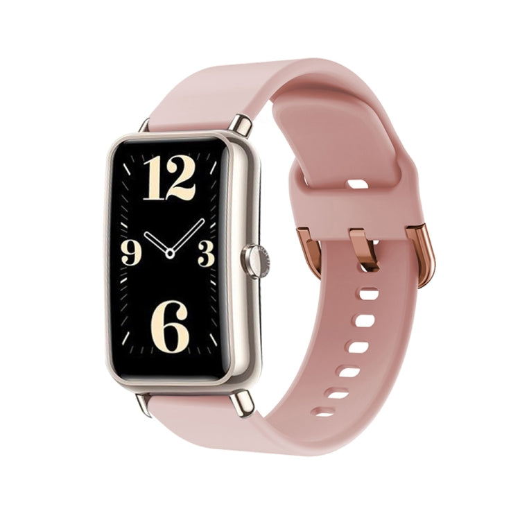 For Huawei Band 6 Color Buckle Silicone Watch Band