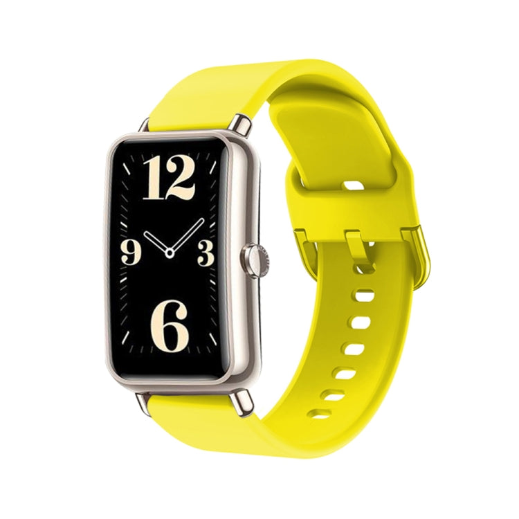 For Huawei Fit Mini Color Buckle Silicone Watch Band