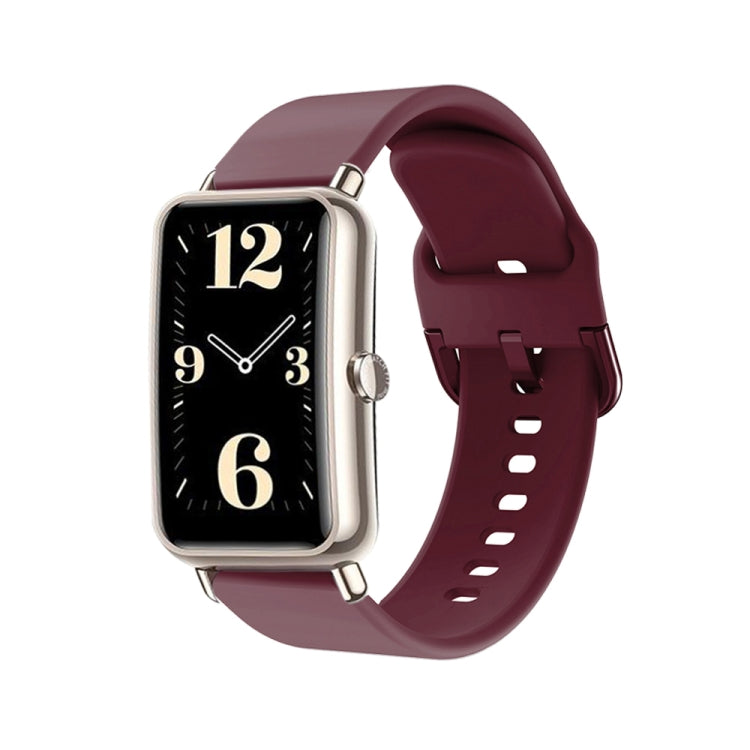 For Huawei Fit Mini Color Buckle Silicone Watch Band
