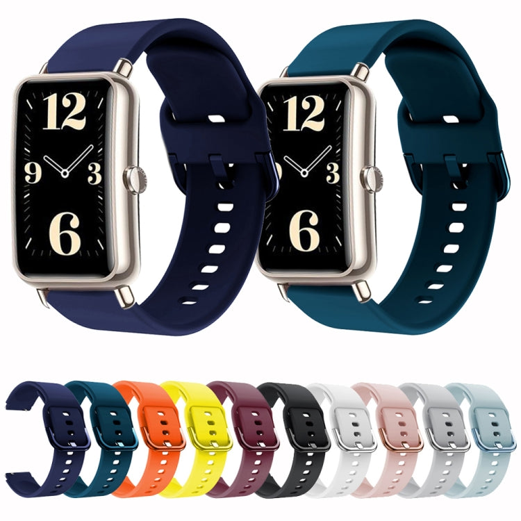 For Huawei Fit Mini Color Buckle Silicone Watch Band