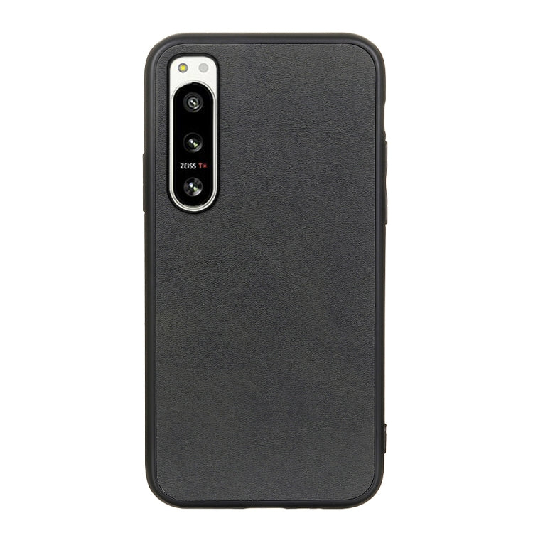 For Sony Xperia 5 IV Two-color Cowhide Texture PU Shockproof Phone Case