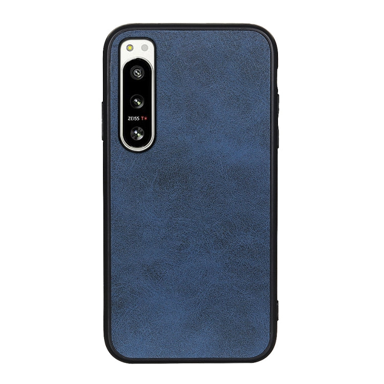 For Sony Xperia 5 IV Two-color Cowhide Texture PU Shockproof Phone Case