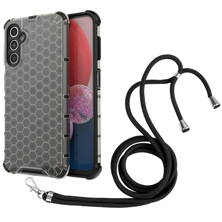 For Samsung Galaxy A14 5G Lanyard Honeycomb Phone Case