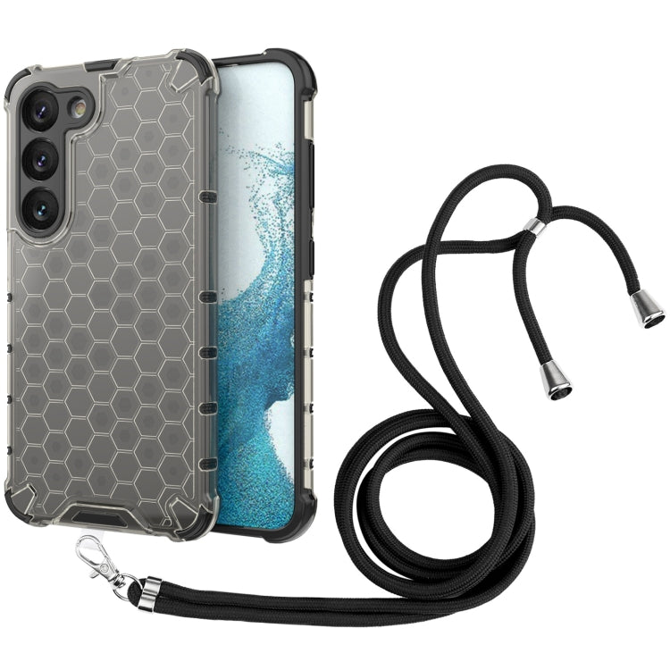 For Samsung Galaxy S23 5G Lanyard Honeycomb Phone Case