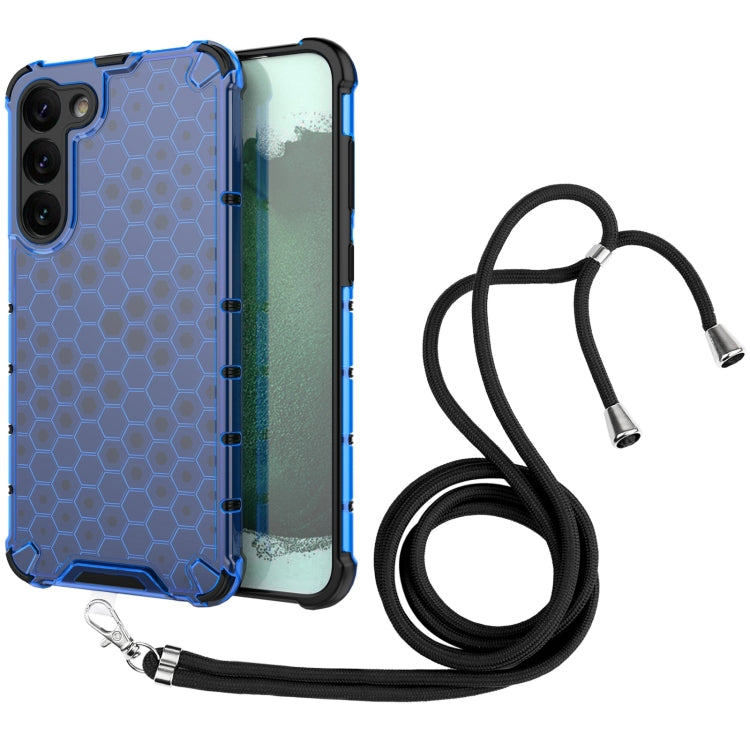 For Samsung  Galaxy S23+ 5G Lanyard Honeycomb Phone Case
