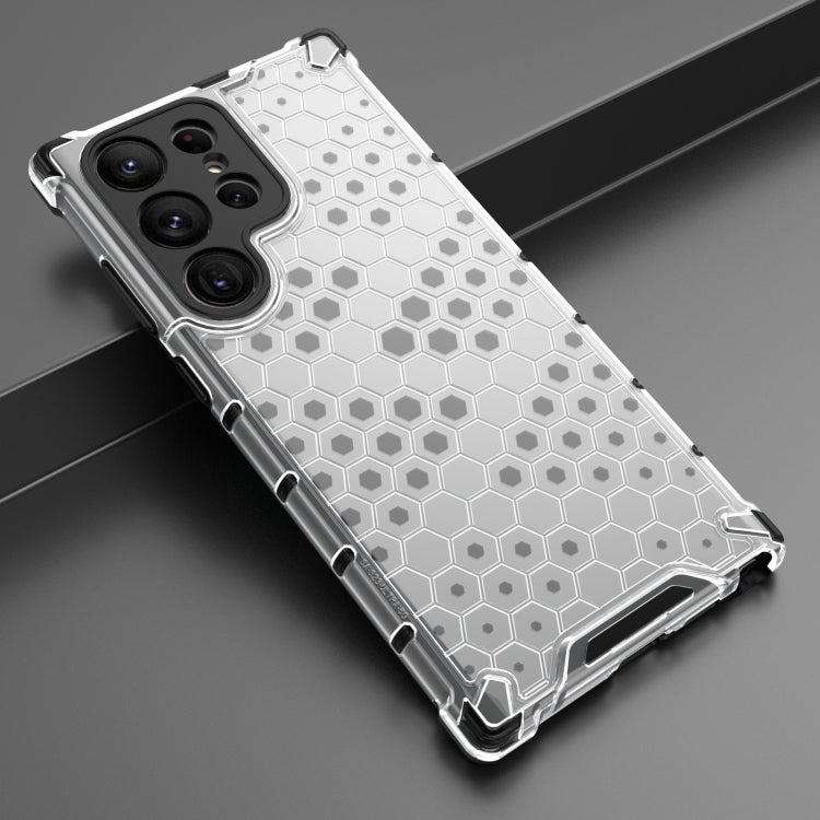 For Samsung Galaxy S23 Ultra 5G Lanyard Honeycomb Phone Case