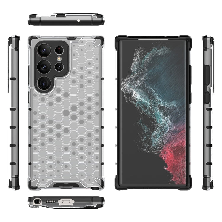 For Samsung Galaxy S23 Ultra 5G Lanyard Honeycomb Phone Case