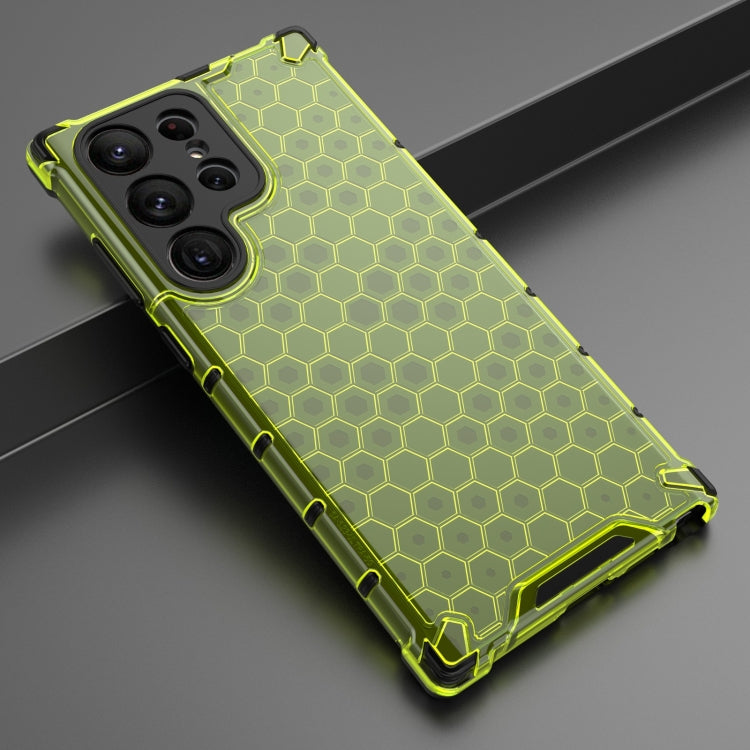 For Samsung Galaxy S23 Ultra 5G Lanyard Honeycomb Phone Case