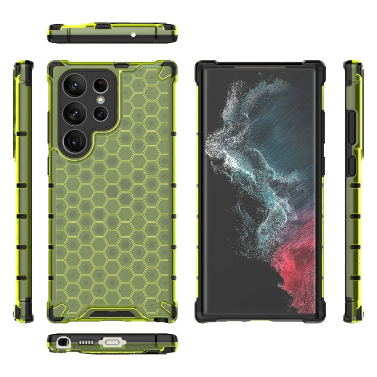 For Samsung Galaxy S23 Ultra 5G Lanyard Honeycomb Phone Case