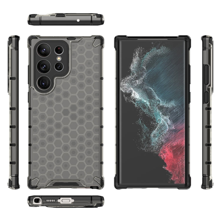 For Samsung Galaxy S23 Ultra 5G Lanyard Honeycomb Phone Case
