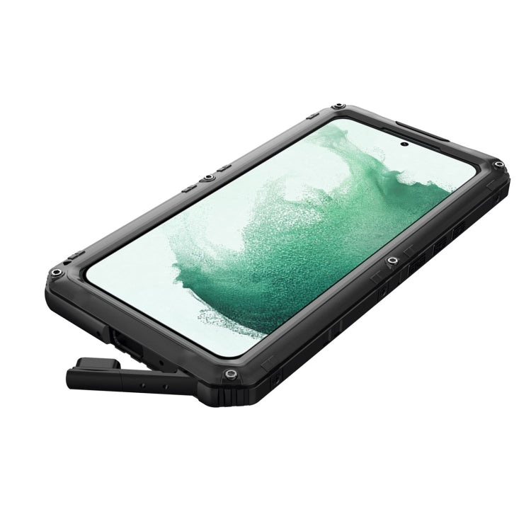 For Samsung Galaxy S22+ 5G Metal + Silicone Phone Case with Screen Protector