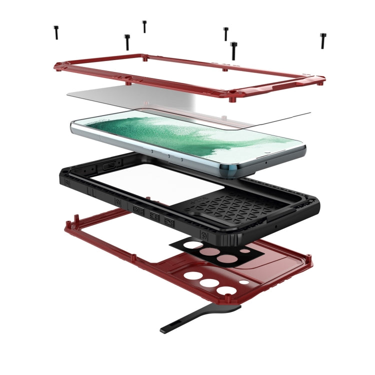 For Samsung Galaxy S22+ 5G Metal + Silicone Phone Case with Screen Protector