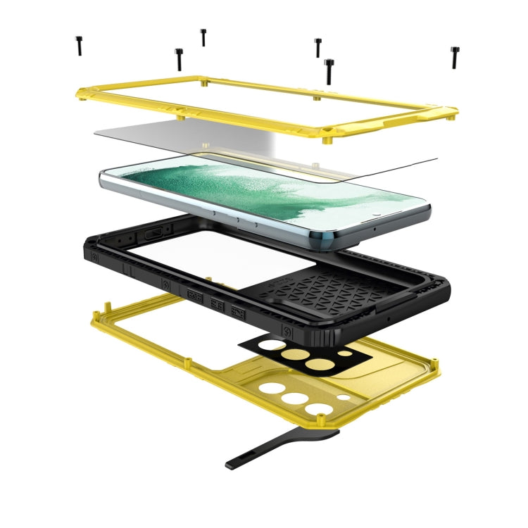 For Samsung Galaxy S22+ 5G Metal + Silicone Phone Case with Screen Protector