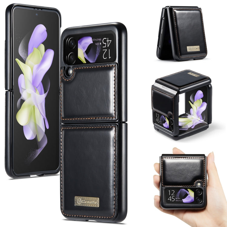 For Samsung Galaxy Z Flip4 CaseMe 003 Crazy Horse Texture Leather Phone Case