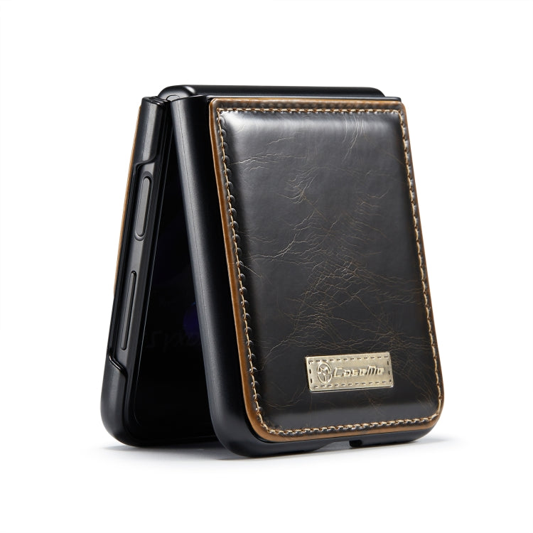 For Samsung Galaxy Z Flip4 CaseMe 003 Crazy Horse Texture Leather Phone Case