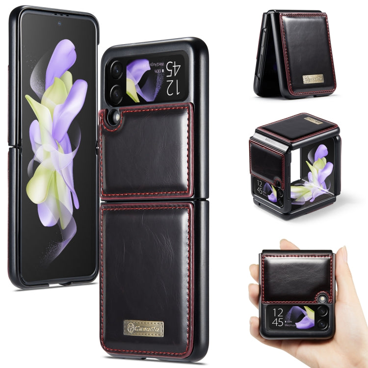 For Samsung Galaxy Z Flip4 CaseMe 003 Crazy Horse Texture Leather Phone Case