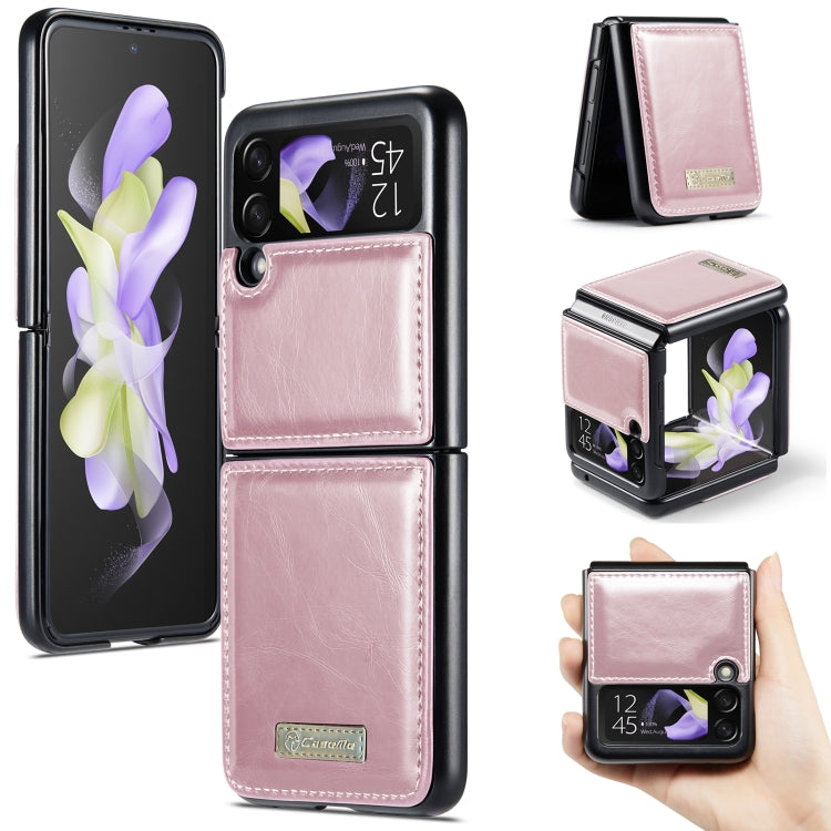 For Samsung Galaxy Z Flip4 CaseMe 003 Crazy Horse Texture Leather Phone Case