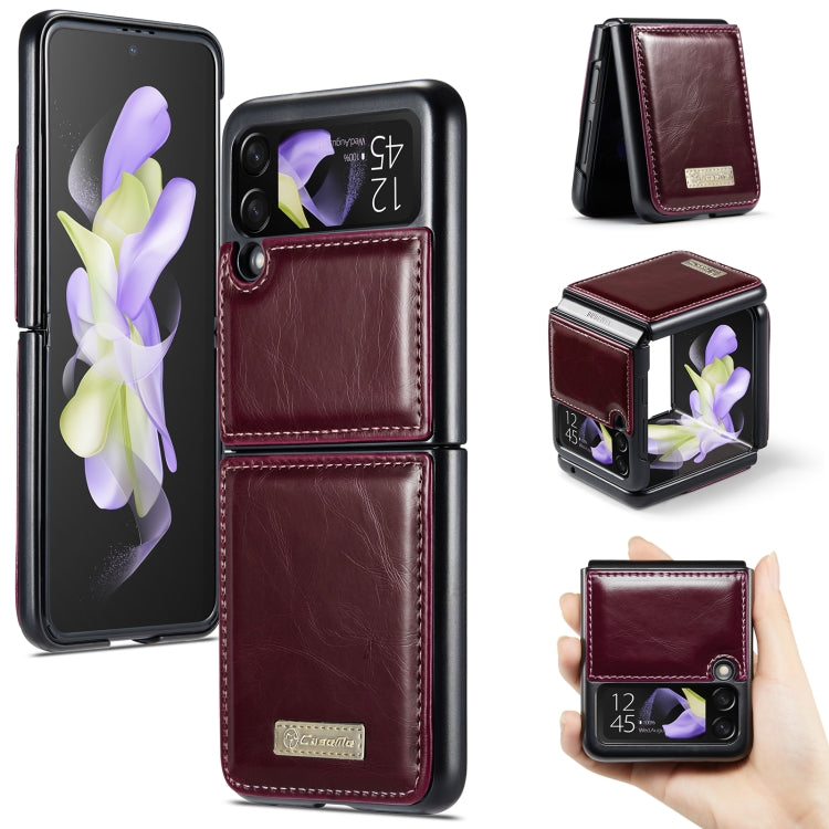 For Samsung Galaxy Z Flip4 CaseMe 003 Crazy Horse Texture Leather Phone Case