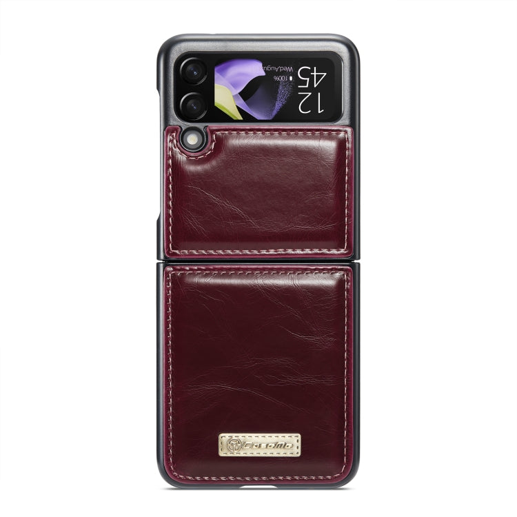 For Samsung Galaxy Z Flip4 CaseMe 003 Crazy Horse Texture Leather Phone Case