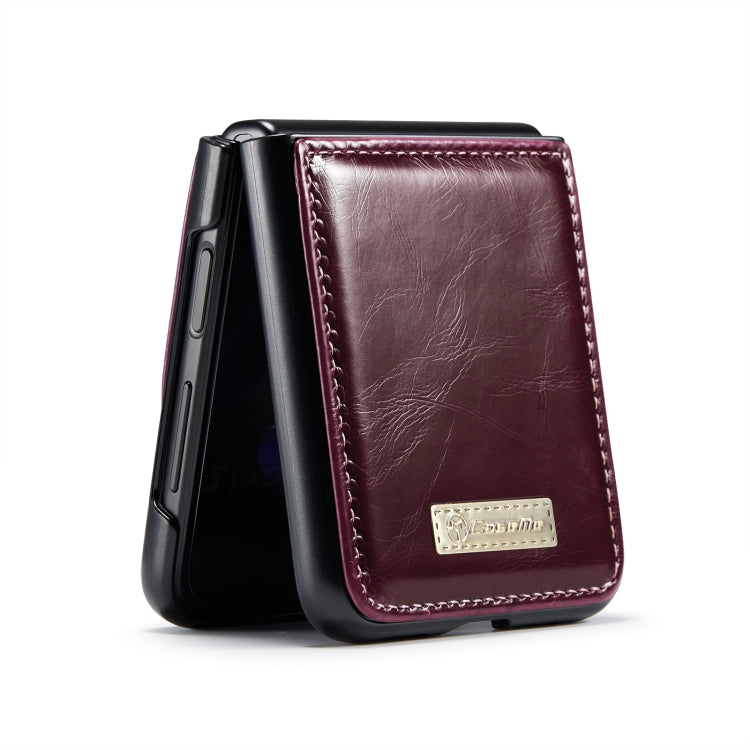 For Samsung Galaxy Z Flip4 CaseMe 003 Crazy Horse Texture Leather Phone Case