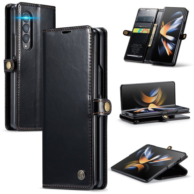 For Samsung Galaxy Z Fold4 CaseMe 003 Crazy Horse Texture Leather Phone Case