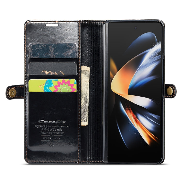 For Samsung Galaxy Z Fold4 CaseMe 003 Crazy Horse Texture Leather Phone Case