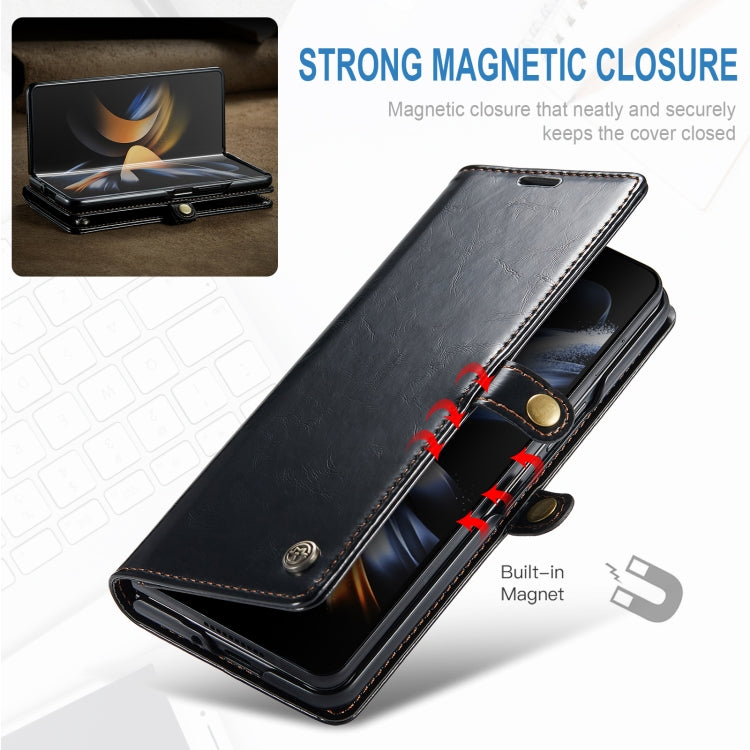 For Samsung Galaxy Z Fold4 CaseMe 003 Crazy Horse Texture Leather Phone Case