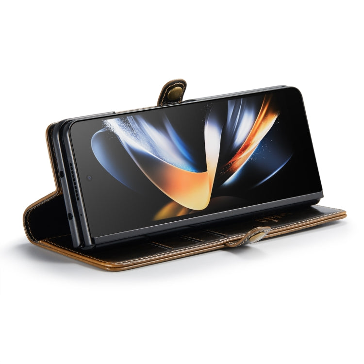 For Samsung Galaxy Z Fold4 CaseMe 003 Crazy Horse Texture Leather Phone Case