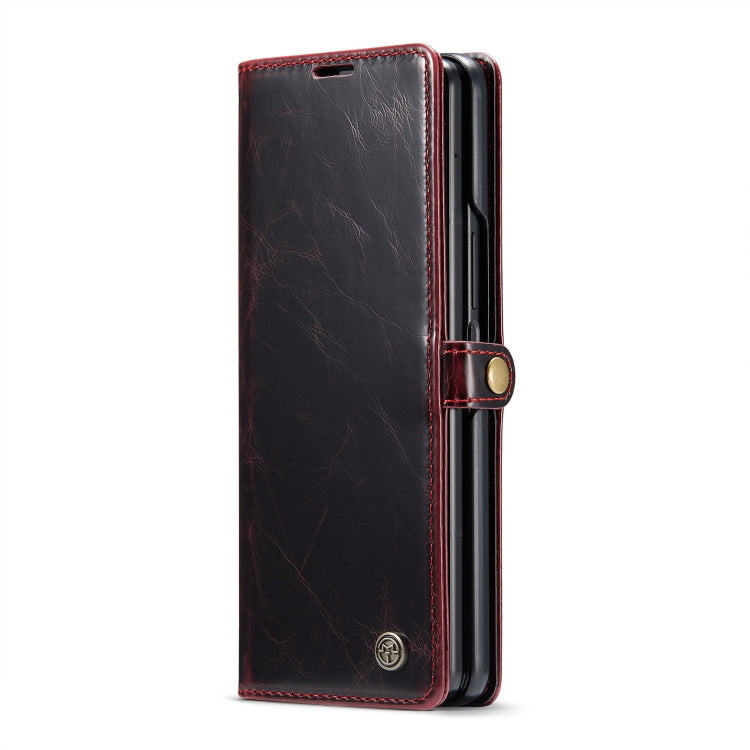 For Samsung Galaxy Z Fold4 CaseMe 003 Crazy Horse Texture Leather Phone Case