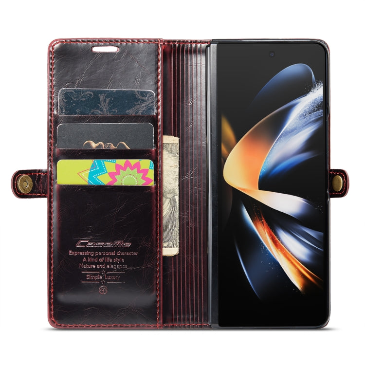 For Samsung Galaxy Z Fold4 CaseMe 003 Crazy Horse Texture Leather Phone Case
