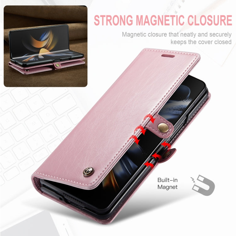 For Samsung Galaxy Z Fold4 CaseMe 003 Crazy Horse Texture Leather Phone Case