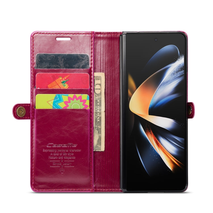 For Samsung Galaxy Z Fold4 CaseMe 003 Crazy Horse Texture Leather Phone Case