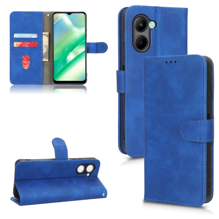 For Realme C33 Skin Feel Magnetic Flip Leather Phone Case