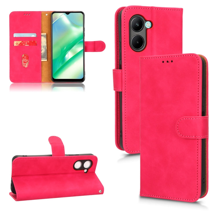 For Realme C33 Skin Feel Magnetic Flip Leather Phone Case