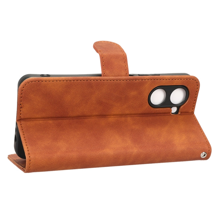 For Realme C33 Skin Feel Magnetic Flip Leather Phone Case