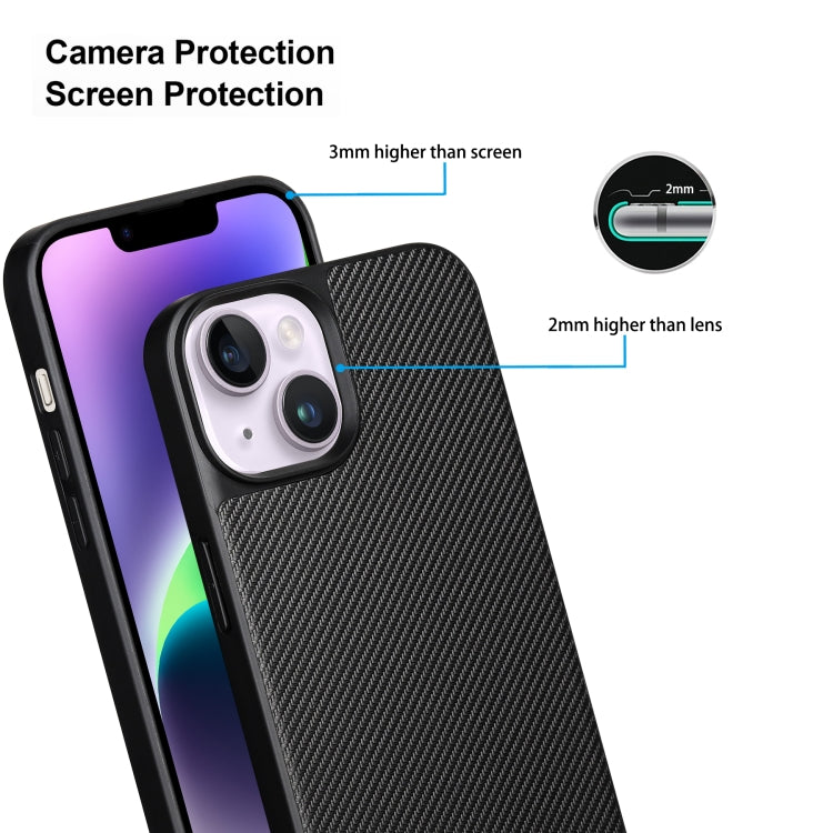 For iPhone 14 ViLi TC Series Kevlar Carbon Fiber Texture Phone Case(Black)