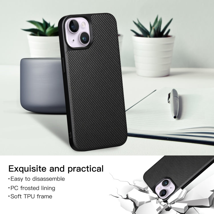 For iPhone 14 ViLi TC Series Kevlar Carbon Fiber Texture Phone Case(Black)