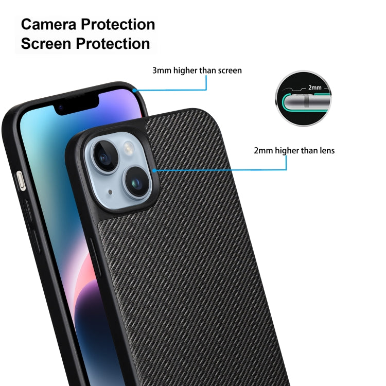 For iPhone 14 Plus ViLi TC Series Kevlar Carbon Fiber Texture Phone Case(Black)