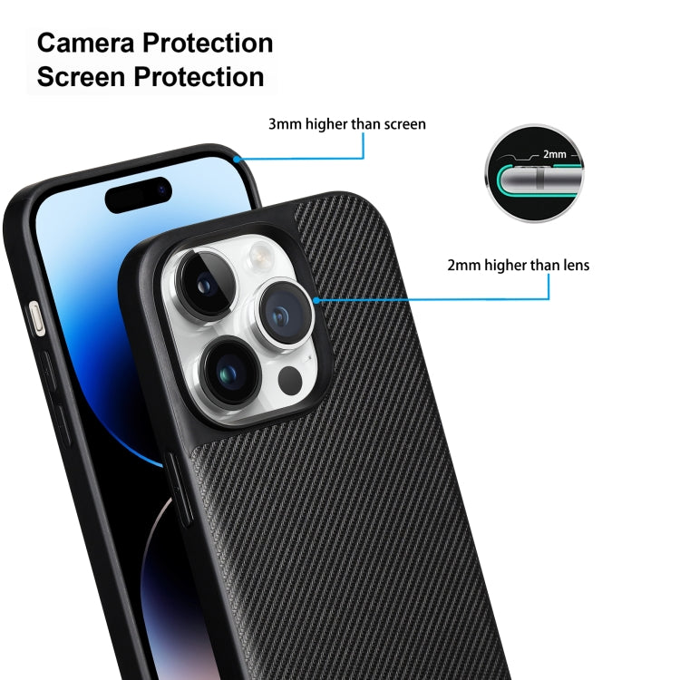 For iPhone 14 Pro ViLi TC Series Kevlar Carbon Fiber Texture Phone Case(Black)