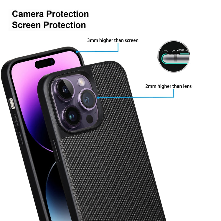 For iPhone 14 Pro Max ViLi TC Series Kevlar Carbon Fiber Texture Phone Case(Black)