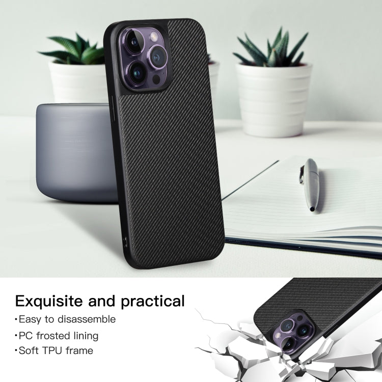 For iPhone 14 Pro Max ViLi TC Series Kevlar Carbon Fiber Texture Phone Case(Black)