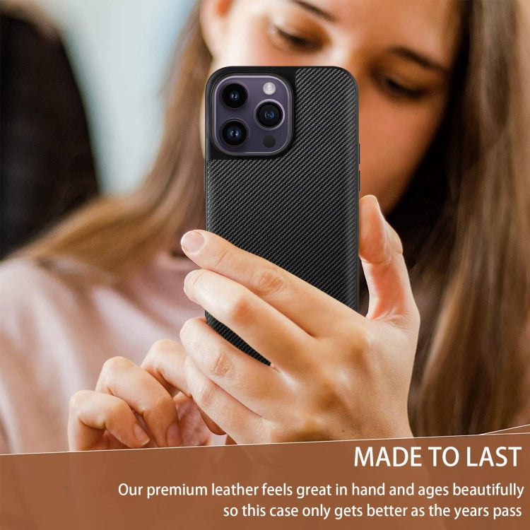 For iPhone 14 Pro Max ViLi TC Series Kevlar Carbon Fiber Texture Phone Case(Black)