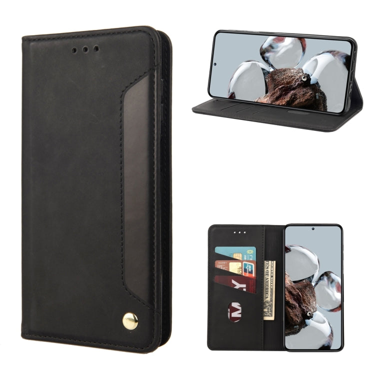 For Xiaomi 12T / 12T Pro / Redmi K50 Ultra Skin Feel Splicing Leather Phone Case