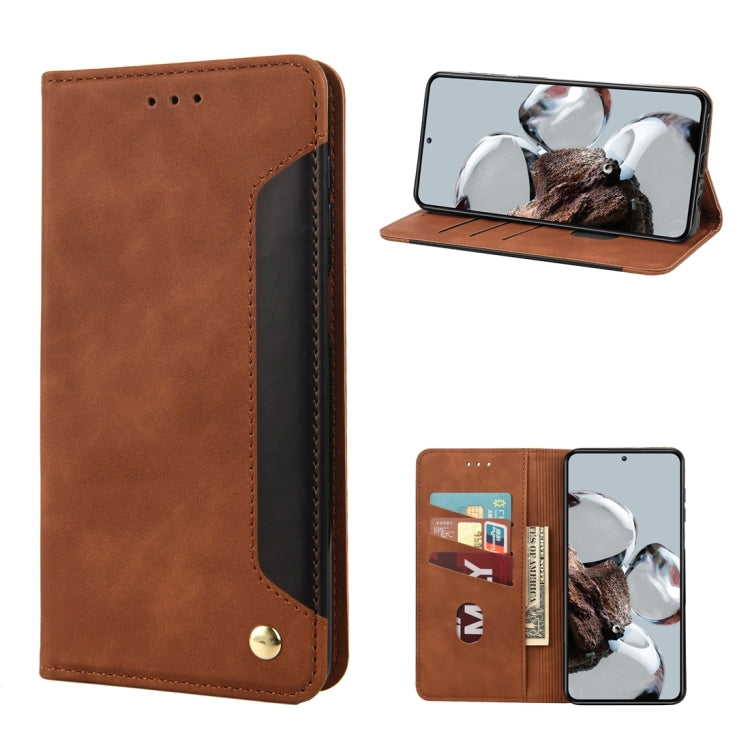 For Xiaomi 12T / 12T Pro / Redmi K50 Ultra Skin Feel Splicing Leather Phone Case